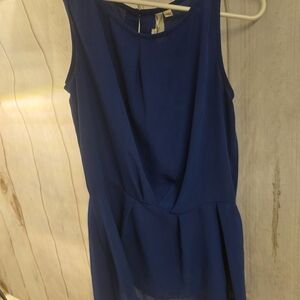 Elegant Blue Sleeveless Top